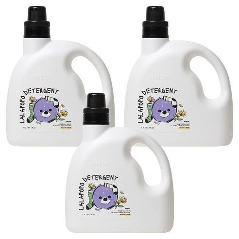 케이맘 랄라포포 목련향 유아 세제, 1.7L, 3개