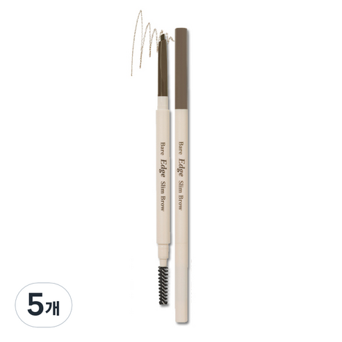 에뛰드 베어 엣지 슬림 브로우 0.1g, 04 라이트브라운, 5개