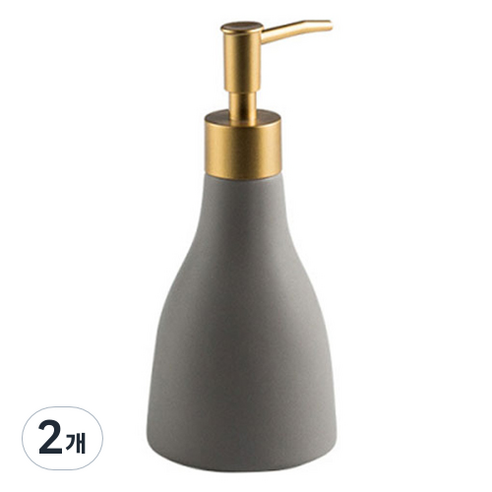 더자카 모던 다용도 리필 욕실 디스펜서 280ml, 그레이, 2개