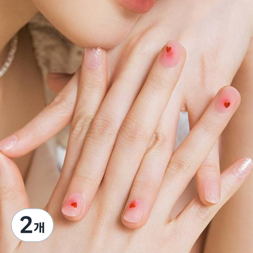 데싱디바 글로우 네일 스티커, 러블리 치크, 2개