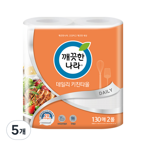깨끗한나라 데일리 키친타올 130매, 10개