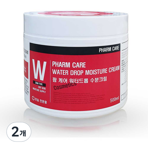 팜케어 워터드롭 수분크림, 2개, 500ml