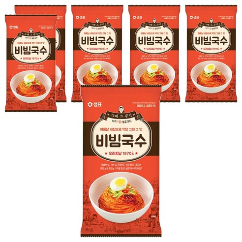 샘표 비빔국수, 135g, 6개