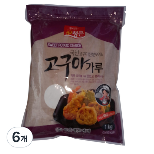 청은 고구마전분 국산, 1kg, 6개