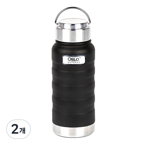 오슬로 아웃백 텀블러, 블랙, 500ml, 2개
