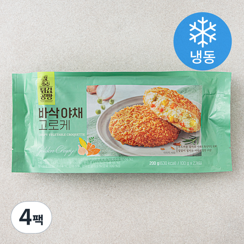 튀김공방 사옹원 바삭야채 고로케 (냉동), 200g, 4팩