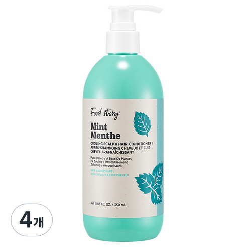 푸드스토리 민트 쿨링 스칼프 헤어 컨디셔너, 350ml, 4개