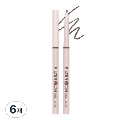 아임미미 필터 온 젤 라이너 0.1g, 03 브라운, 6개
