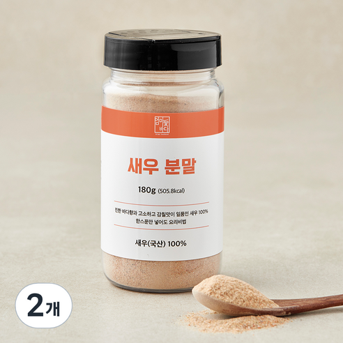 엄마애바다 새우분말, 180g, 2개, 1개입