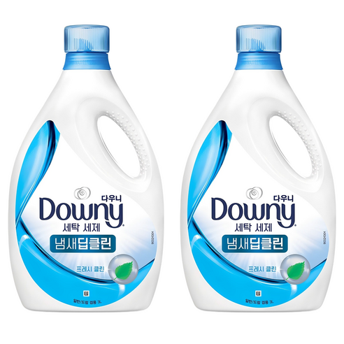 다우니 냄새 딥클린 프레시 클린 세탁세제 본품, 3L, 2개