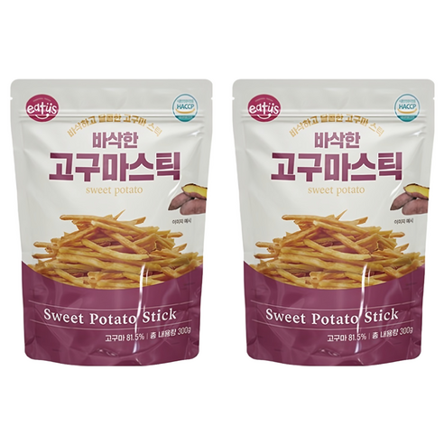 이더스 건조 고구마스틱, 2개, 300g