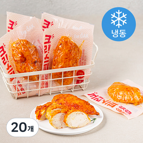 아임닭 크리스피 닭가슴살 스파이시 (냉동), 90g, 20개