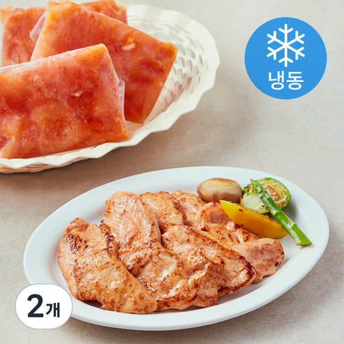MEASO 닭가슴살 슬라이스 스파이시 (냉동), 2개, 800g