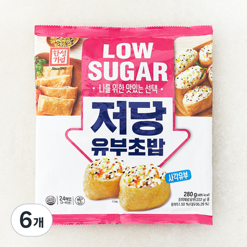 한성기업 저당 유부초밥, 280g, 6개