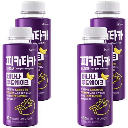 피키타카 대상 바나나 푸드쉐이크, 40g, 4개