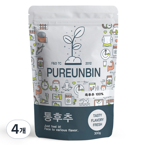 푸른빈 통흑후추, 300g, 4개