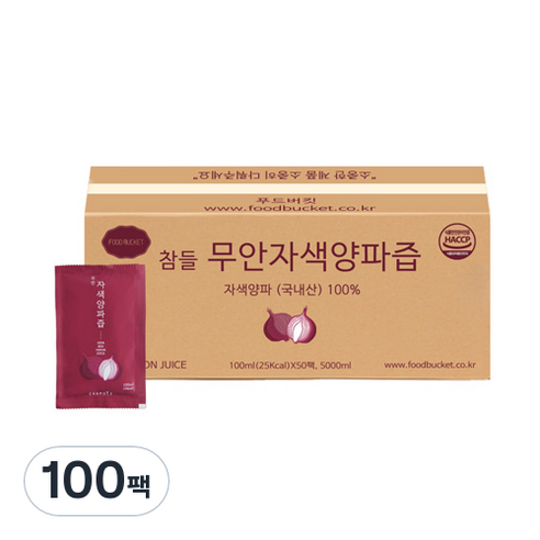 푸드버킷 무안 자색양파즙, 100ml, 100개