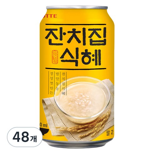 롯데칠성음료 잔칫집 식혜, 340ml, 48개