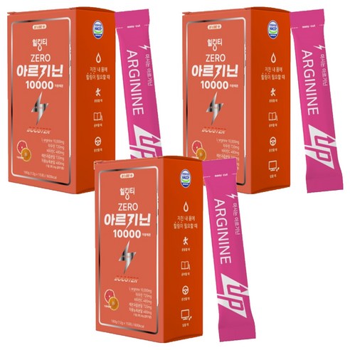 닥터스원 힐링티 아르기닌 10000 부스터 자몽레몬맛 ZERO, 180g, 3개