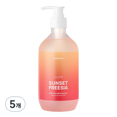 줄라이미 퍼퓸 헤어 샴푸 선셋프리지아, 500ml, 5개