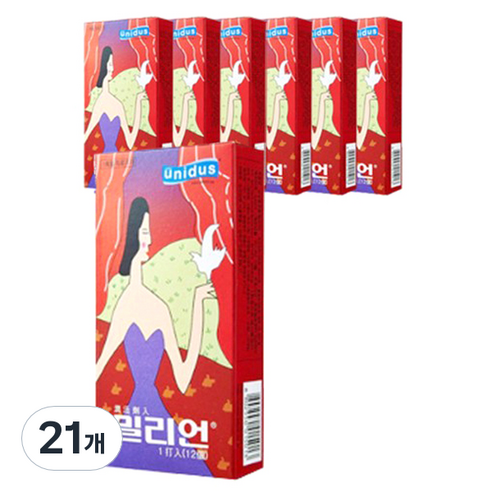 유니더스 밀리언 콘돔, 12개입, 21개