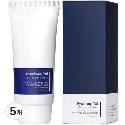 편강 율 아토 마일드 선크림 SPF50+ PA++++, 75ml, 5개