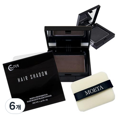 모에타 헤어 쉐도우 흑채 12g, 흑갈색, 6개