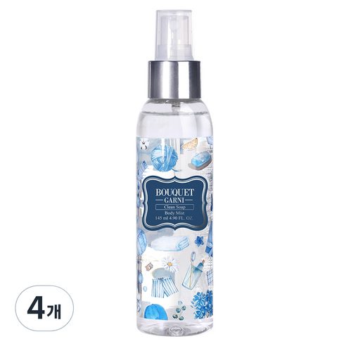 부케가르니 바디미스트 클린솝, 145ml, 4개