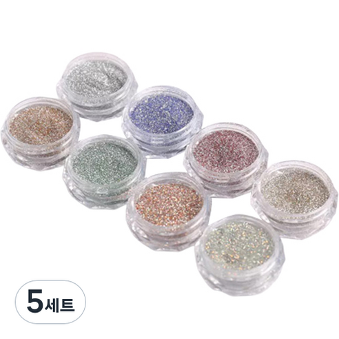 반사 글리터 8종 세트, 혼합색상, 5세트