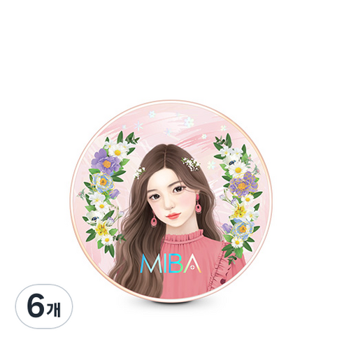 미바 왕쿠션 시즌2 대용량 25g 본품, 21호 화사한 피부, 6개