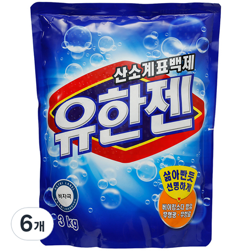 산소계표백제 유한젠, 3kg, 6개