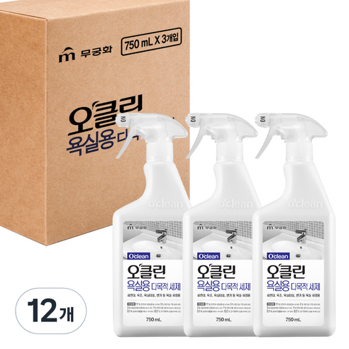 오클린 욕실용 다목적세제, 750ml, 12개