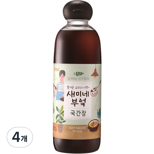 샘표 새미네부엌 국간장, 830ml, 4개