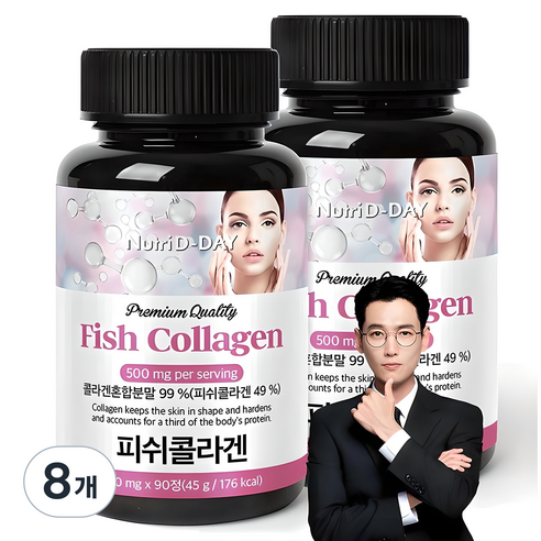 뉴트리디데이 프리미엄 피쉬 콜라겐 타블렛, 8개, 45g