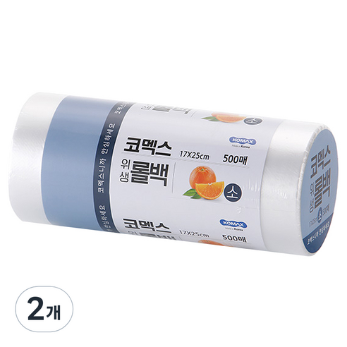 코멕스 위생롤백 소 170 x 250 mm 500매, 2개