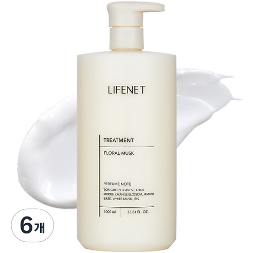 라이프넷 트리트먼트 플로럴 머스크, 6개, 1000ml
