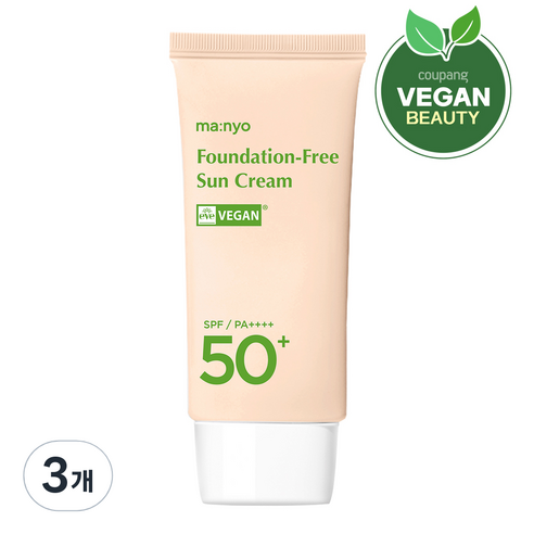 마녀공장 파데 프리 선크림 SPF50+ PA++++, 3개, 50ml