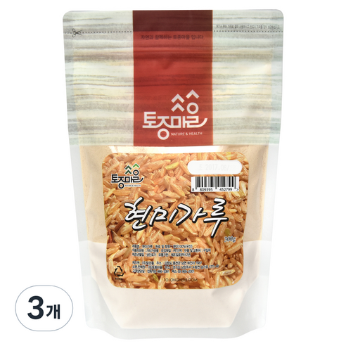 토종마을 국내산 현미가루, 300g, 3개