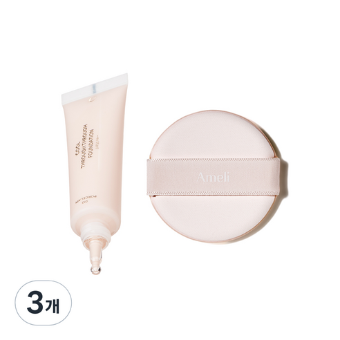 쿨쓰루쓰루 파운데이션 30ml + 말랑퍼프, 013 포세린, 3개