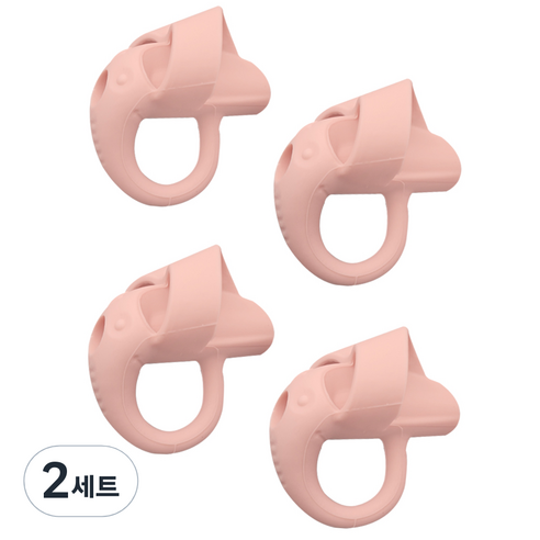 꼬사 연필교정기 코끼리 4p, 핑크, 2세트