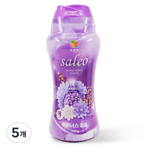 살래오 향기 부스터 섬유유연제 루미너스 퍼플, 550g, 5개