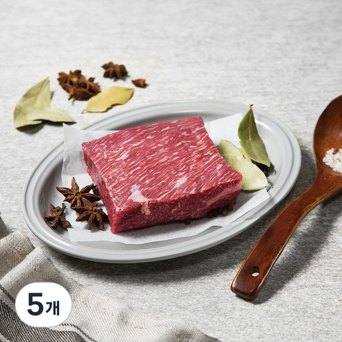 건화 1+ 한우 양지 국거리용 덩어리 (냉장), 300g, 5개