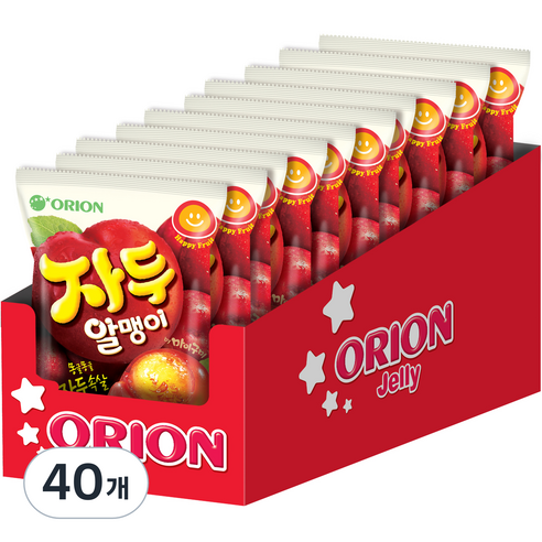 오리온 자두 알맹이 젤리 10p, 67g, 40개