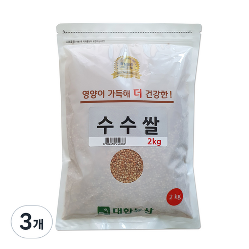 대한농산 수수쌀, 2kg, 3개