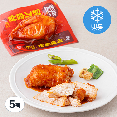 오쿡 맛있는 소스 닭가슴살 떡볶이맛 (냉동), 100g, 5팩