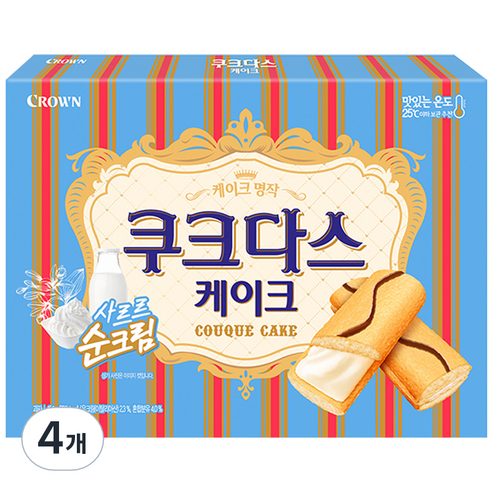 쿠크다스 케이크 과자, 77g, 3개