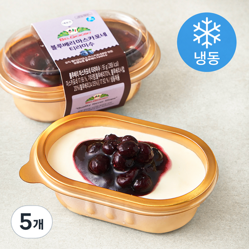 데르뜨 by 벨지오이오소 블루베리 마스카포네 티라미수 (냉동), 95g, 5개