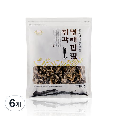 동일식품 콜라겐이 풍부한 명태껍질튀각, 300g, 6개