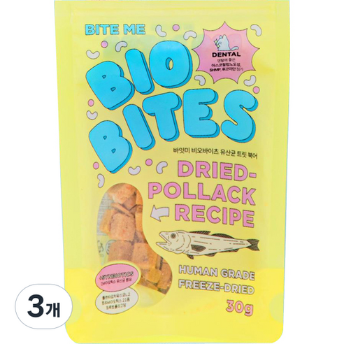 바잇미 고양이 비오바이츠 유산균 트릿, 3개, 북어