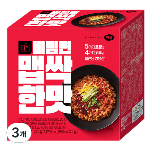 더미식 비빔면 맵싹한맛 140g, 6개